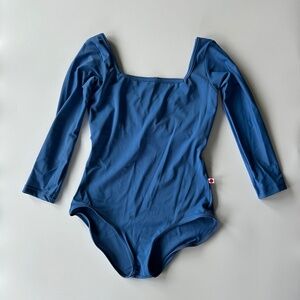 Yumiko Marieke 3/4 Sleeve Ballet Leotard Blue Adult M NEVER WORN